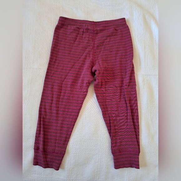Hanna Andersson girls size 90 or 3T raspberry & brown leggings guc - Picture 4 of 6